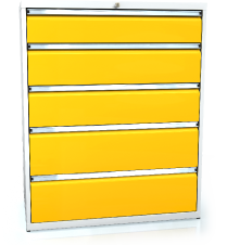 Drawer cabinet 1240 x 1014 x 750 - 5x drawers